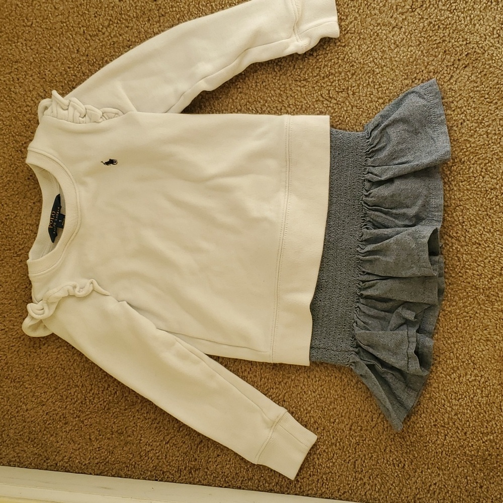 White Polo long sleeve dress